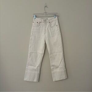 Zara White  High-Waisted Jeans